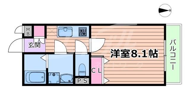 Mv.fm大阪放出IIの物件間取画像