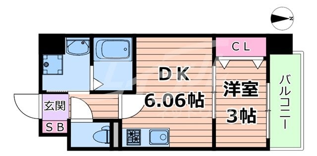 関目駅 徒歩6分 8階の物件間取画像