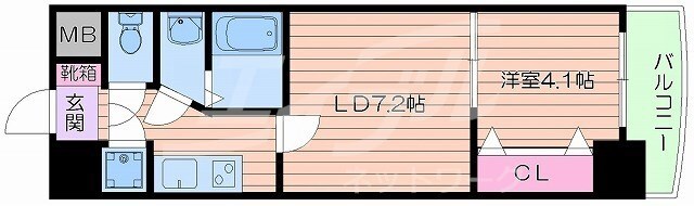 SERENiTE本町エコートの物件間取画像