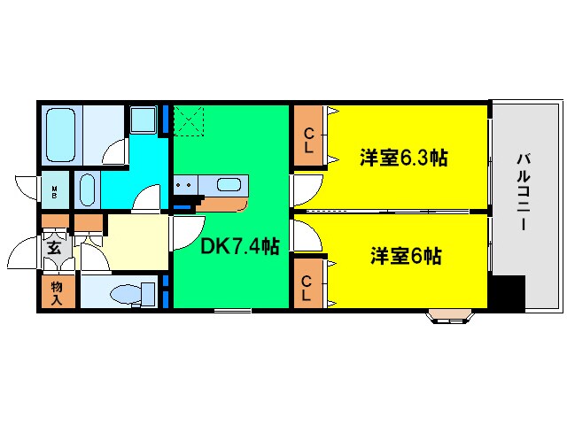 アルグラッド野田駅前の物件間取画像