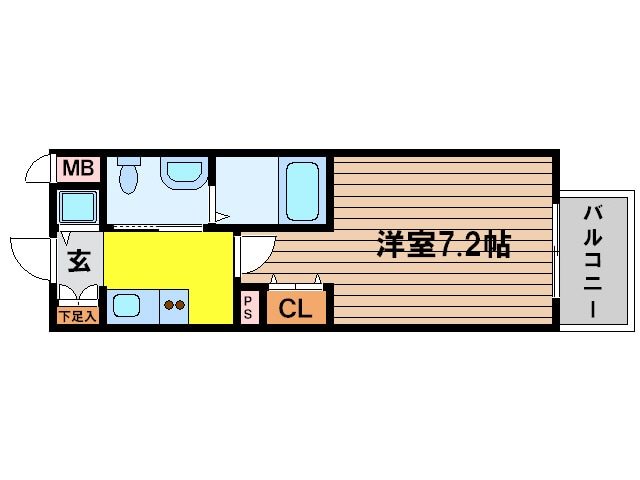 グランルージュ中之島南の物件間取画像