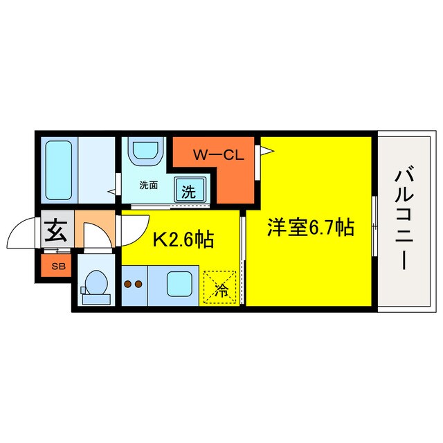 S-FORT福島LaLunaの物件間取画像