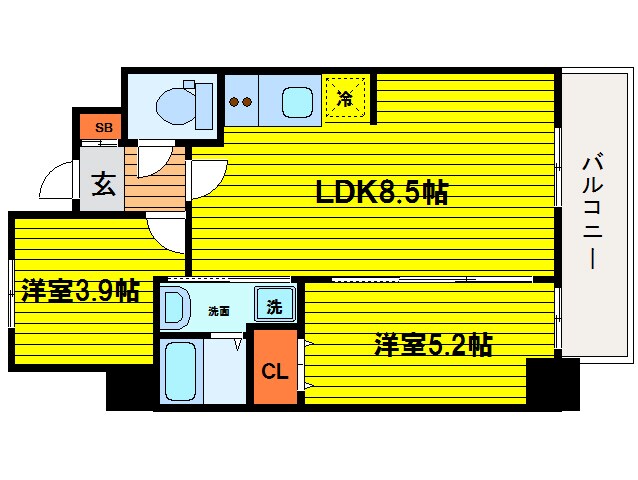 S-FORT福島LaLunaの物件間取画像