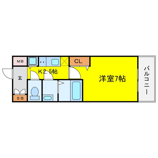 プレサンス大阪福島シエルの物件間取画像