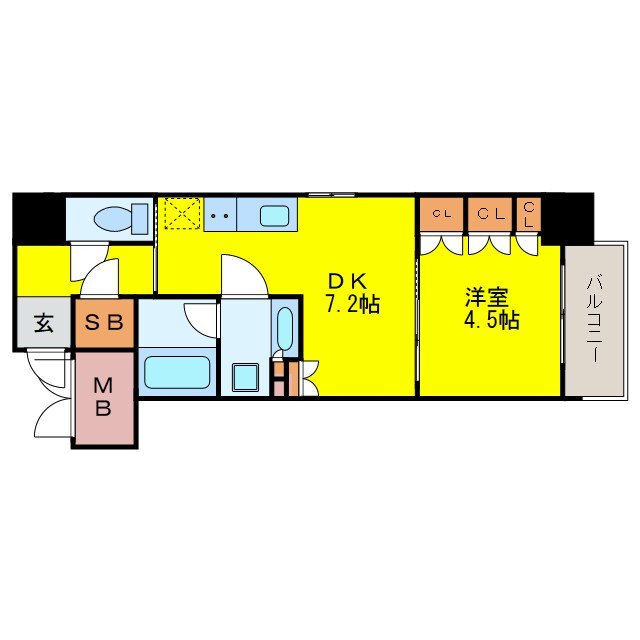 ザ・パークハビオ堂島の物件間取画像