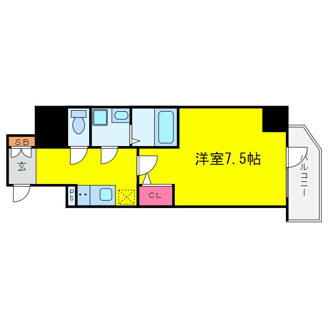 エスリード阿波座ラグジェの物件間取画像