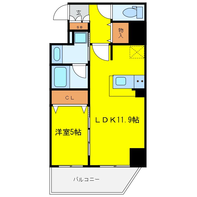 プレサンス阿波座駅前の物件間取画像