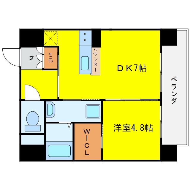 コスモリード大阪福島の物件間取画像