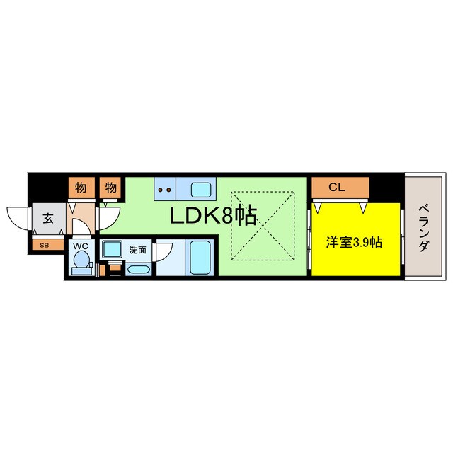 アーバネックス西本町の物件間取画像