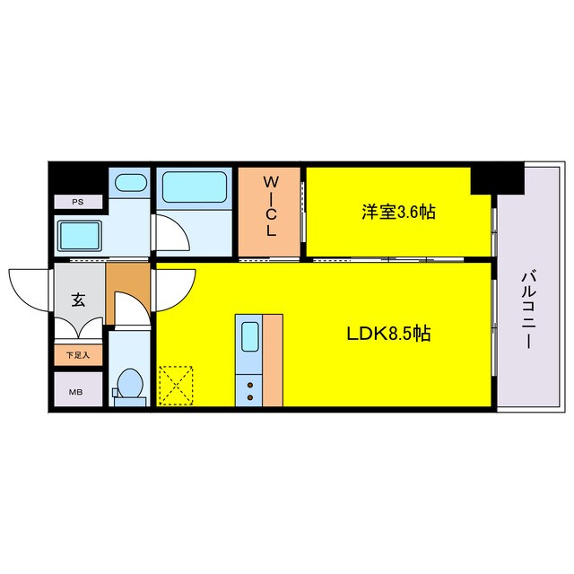 リヴェント福島の物件間取画像