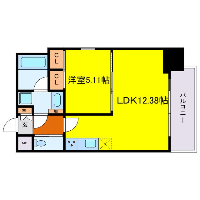 プレジオ阿波座の物件間取画像