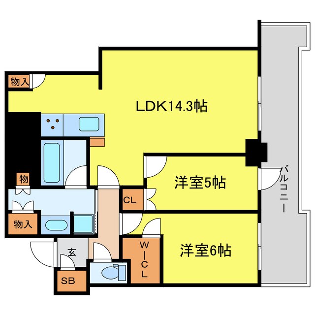 シエリアタワー大阪堀江の物件間取画像