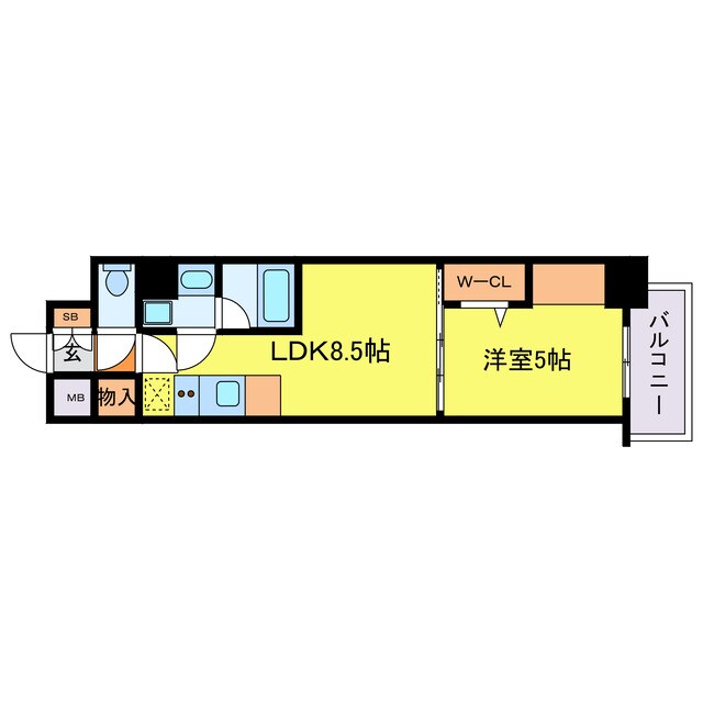 アーバネックス梅田中崎町Ⅱの物件間取画像