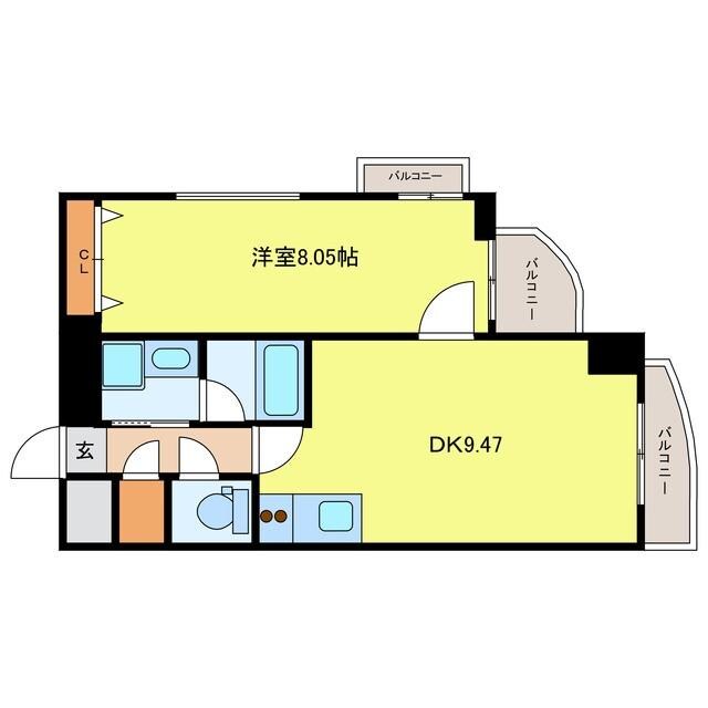 ビエラコート天神橋の物件間取画像