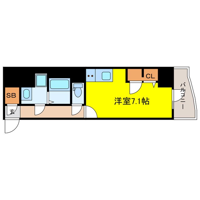 Metrosa谷町六丁目Southの物件間取画像