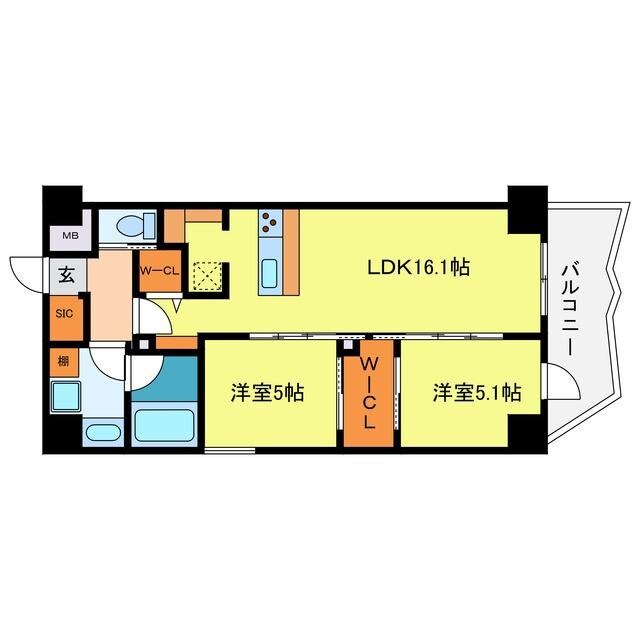 コンフォリア・リヴ谷町四丁目の物件間取画像