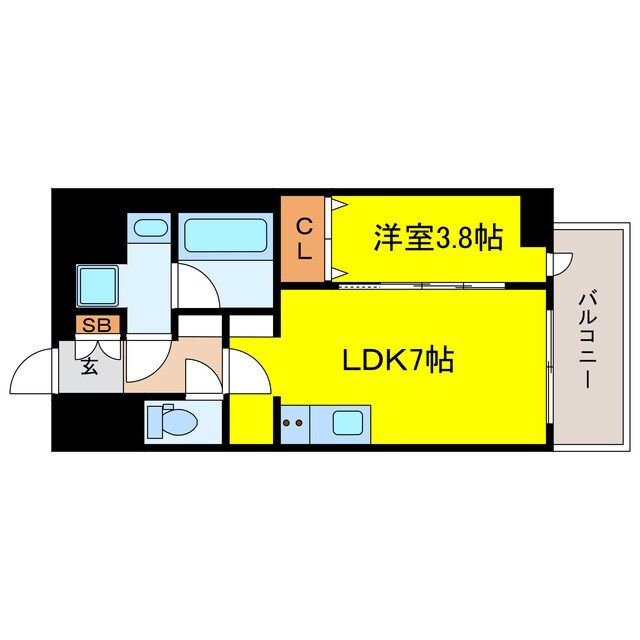 スプランディッド弁天町DUEの物件間取画像