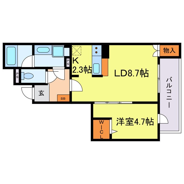 モクシオン大阪ベイの物件間取画像