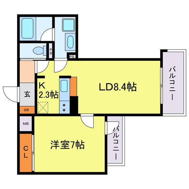 モクシオン大阪ベイの物件間取画像