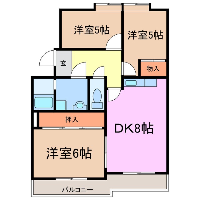 リバービレッジハイツの物件間取画像