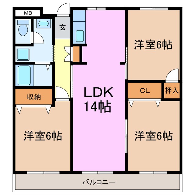 エラン平針の物件間取画像