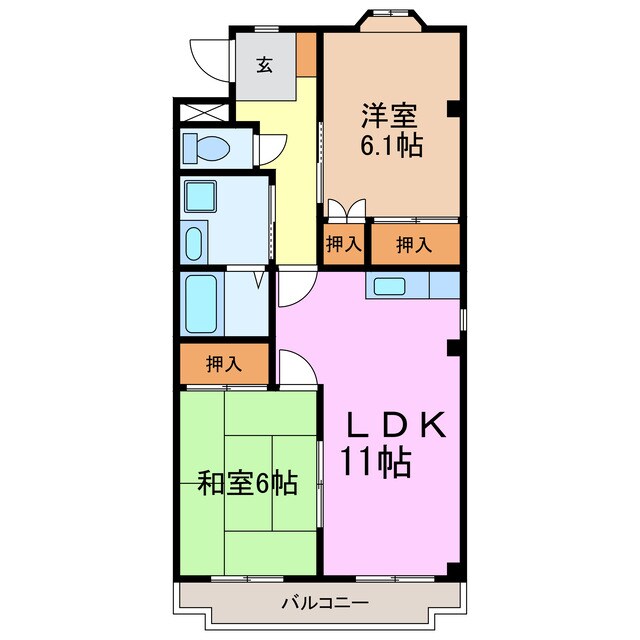 メゾン花水木の物件間取画像