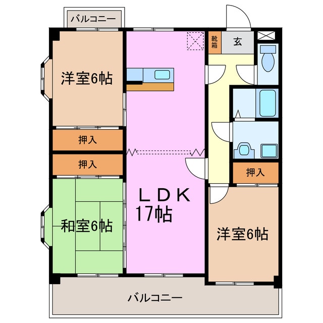 ジュネスSANOHの物件間取画像