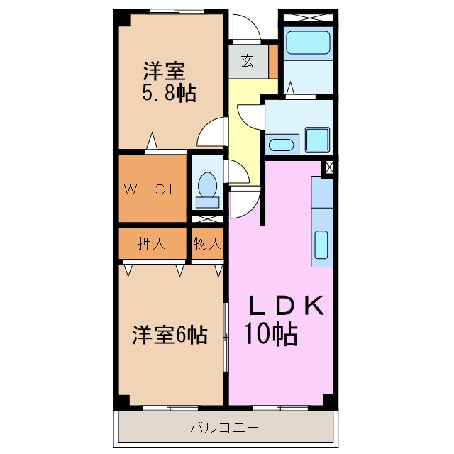 メゾン御岳の物件間取画像