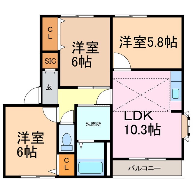 アドザックス桃山の物件間取画像