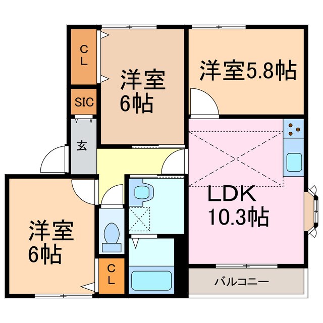 アドザックス桃山の物件間取画像