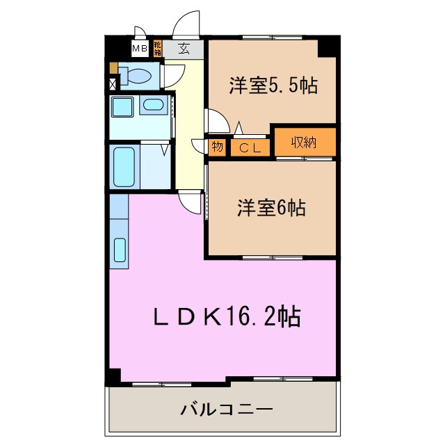 スカイライフⅡの物件間取画像