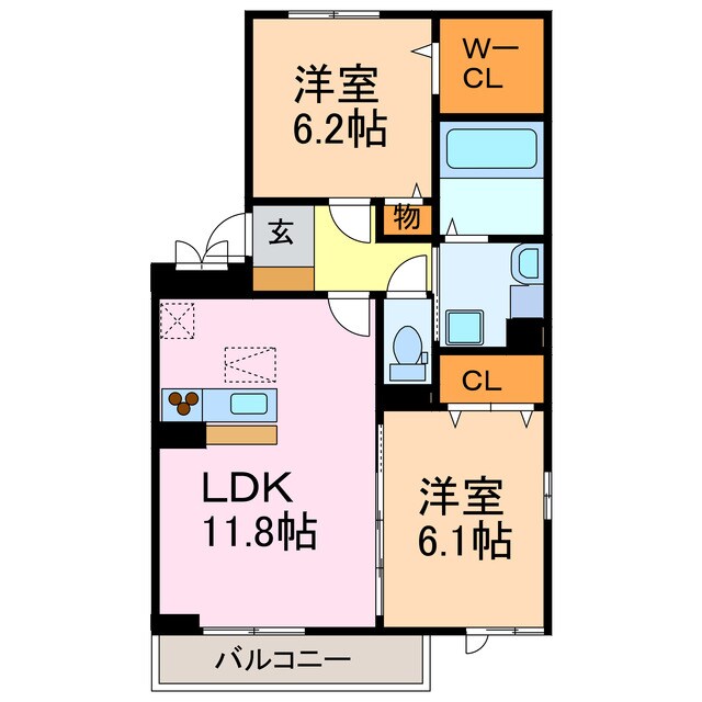 ディアコート28　B棟の物件間取画像