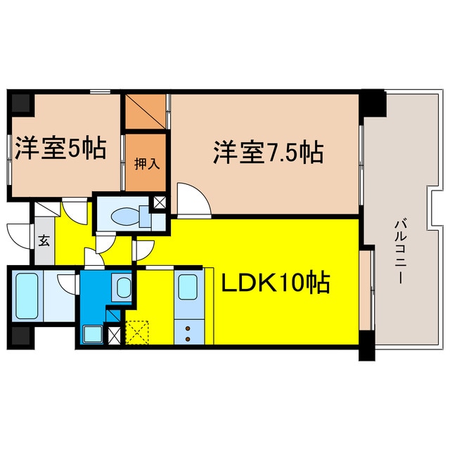 天満橋駅 徒歩7分 2階の物件間取画像