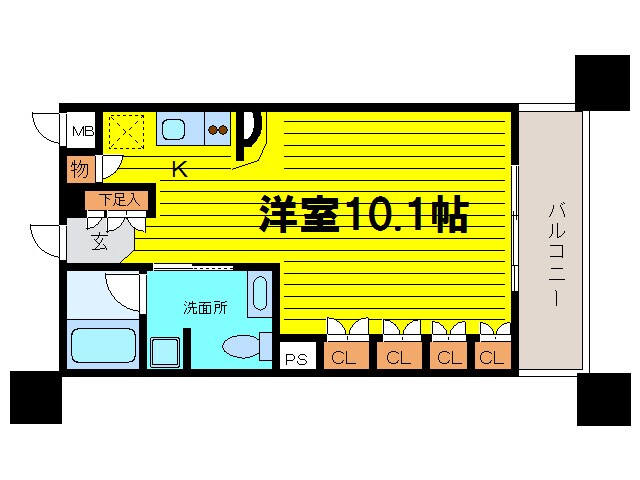 堺筋本町駅 徒歩2分 13階の物件間取画像