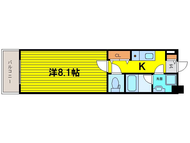 ベルフェリーク天満橋（旧アーバネックス天満橋）の物件間取画像