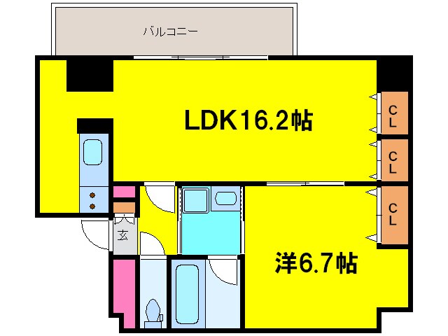 ドゥーエ谷町の物件間取画像