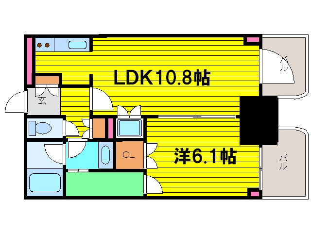 プレサンスNEO中之島公園の物件間取画像