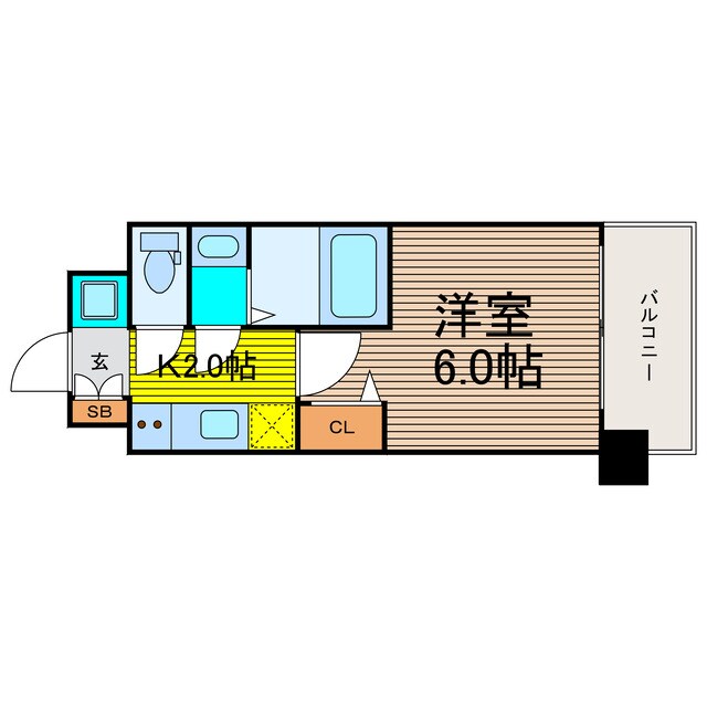 ドルチェヴィータ北浜の物件間取画像