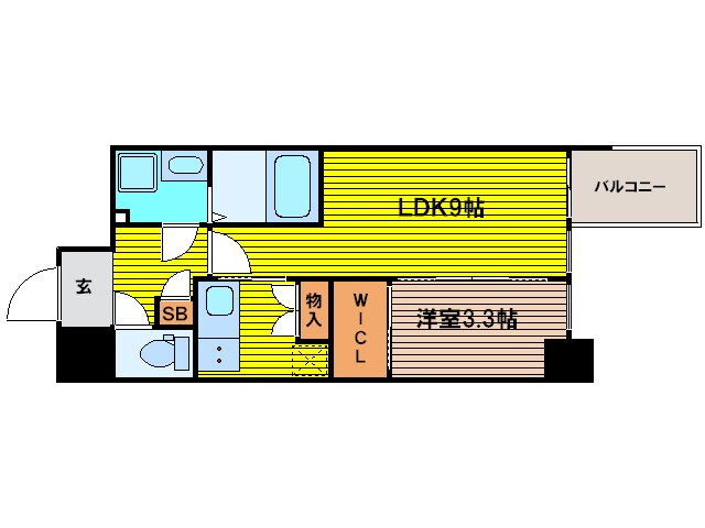 堺筋本町駅 徒歩4分 13階の物件間取画像