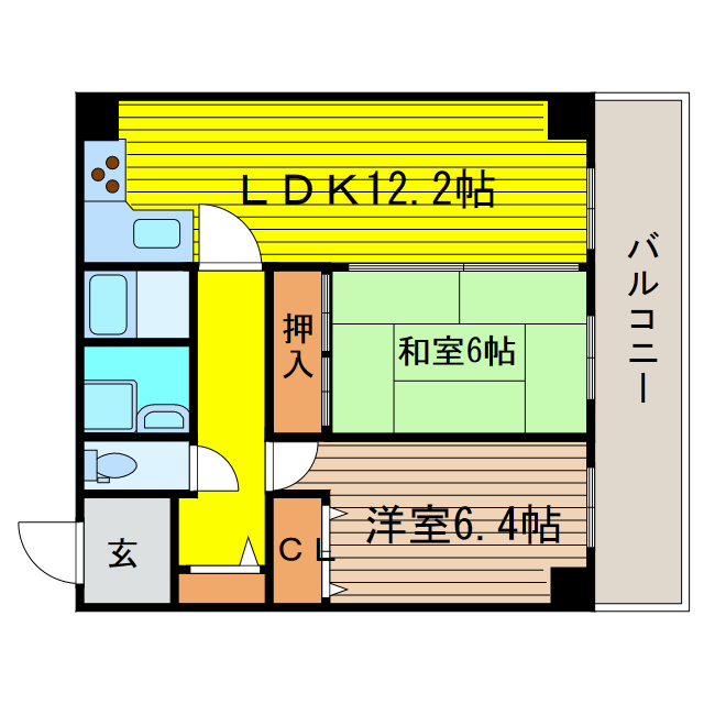 レジディア西天満の物件間取画像