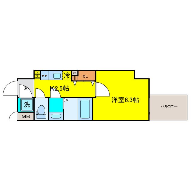 プレミアムコート谷町4丁目の物件間取画像