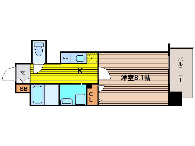 プレサンス堺筋本町駅前の物件間取画像