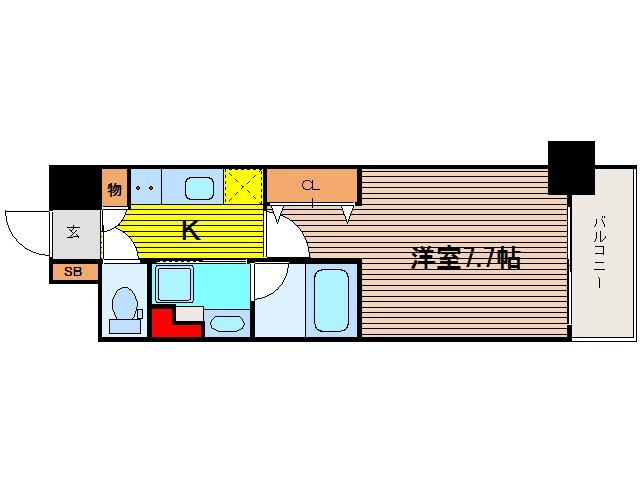 西梅田駅 徒歩4分 4階の物件間取画像