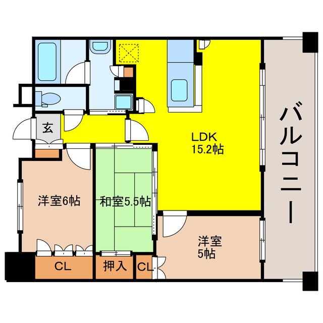 カスタリア上町台の物件間取画像