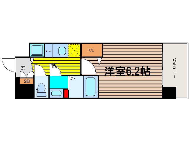 プレサンス南森町駅前の物件間取画像