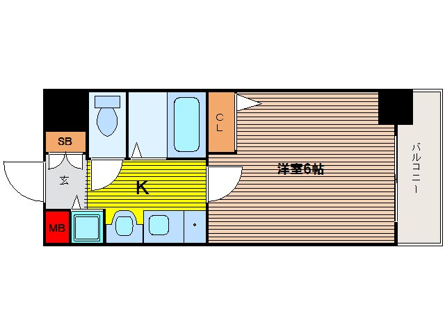 天満橋駅 徒歩5分 6階の物件間取画像