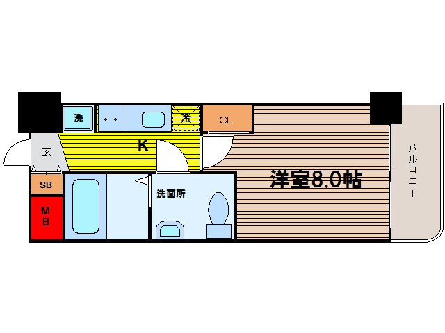 SERENITE堺筋本町SUDの物件間取画像