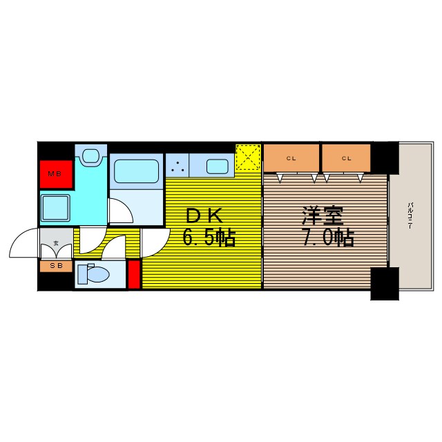 プラシード新町の物件間取画像