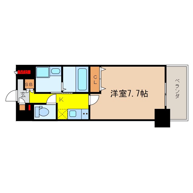 南森町駅 徒歩7分 15階の物件間取画像