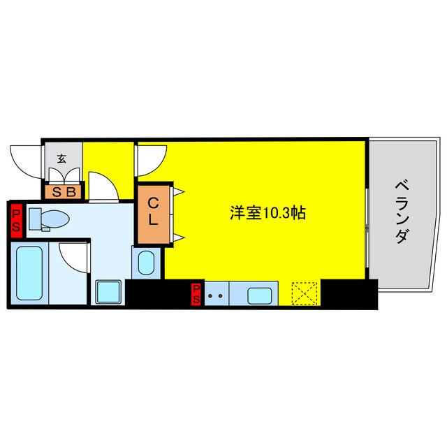 西梅田駅 徒歩3分 2階の物件間取画像